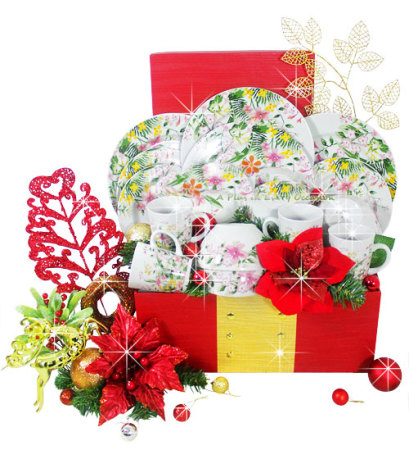 Parcel Keramik Natal: Dinner Set 1