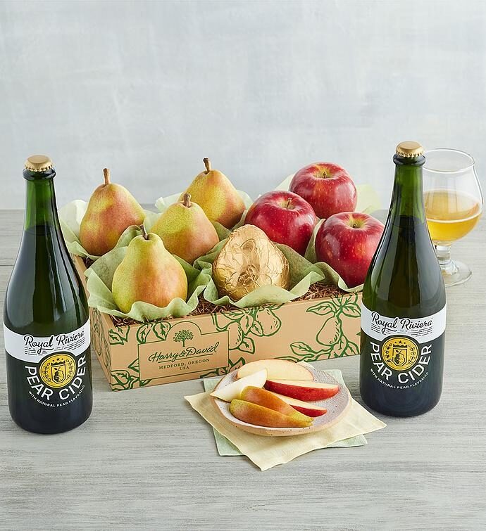 Pears and Apples Gift with Royal Riviera Hard Pear Cider