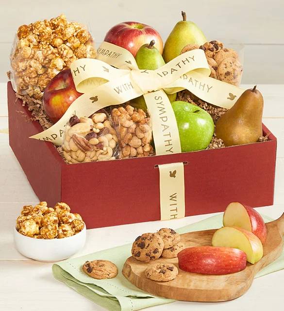 With Sincere Sympathy Fruit & Sweets Box (With Sincere Sympathy Fruit & Sweets Box)