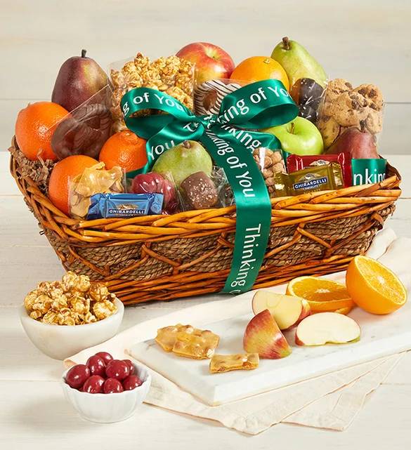 Thinking Of You Fruit & Sweets Gift Basket (Thinking Of You Fruit & Sweets Gift Basket-LGE)