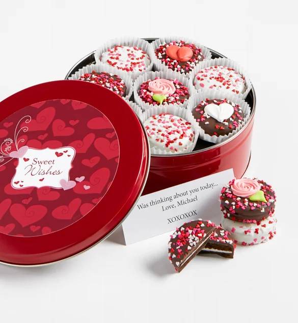 Hugs and Kisses Belgian Chocolate Covered Oreo Tin