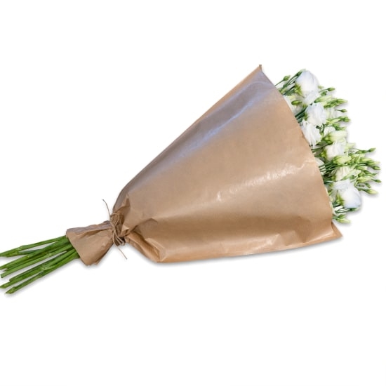 Bundle of white Lisianthus