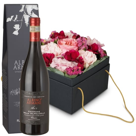 Flowerbox «Seville» (15 cm) with Amarone Albino Armani DOCG (75 cl)