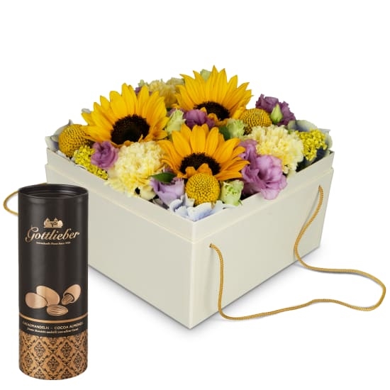 Flowerbox «Arles» (20 cm) with Gottlieber cocoa almonds