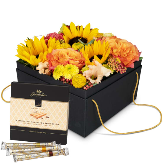 Flowerbox «Cuzco» (20 cm) with Gottlieber Happen «Special Edition for Giftblooms»