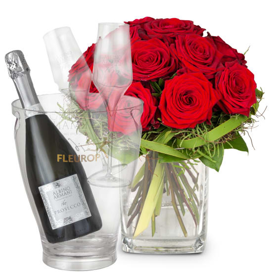 Small Pearl of Roses, with Prosecco Albino Armani DOC (Minimum)