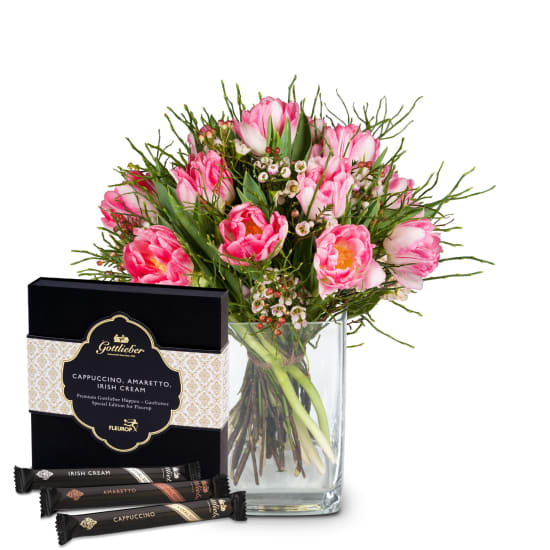 Flower bouquet «Delicate spring composition» with Gottlieber Huppen «Special Edition for Fleurop» (Minimum)