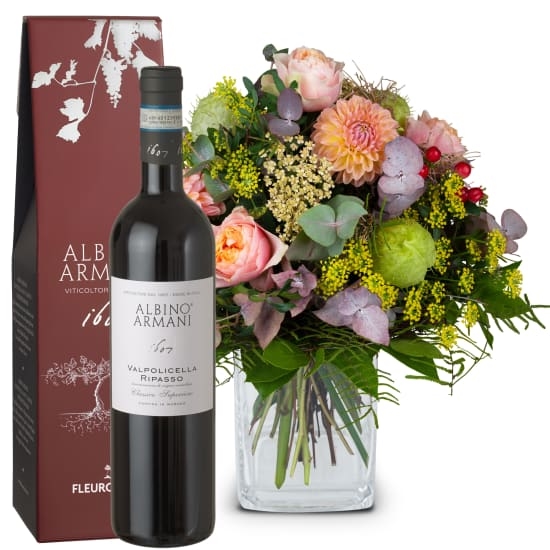 September Bouquet of the Month with Ripasso Albino Armani DOC (Minimum)