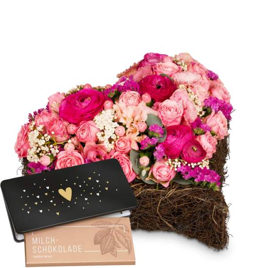Dearest Heart with Munz bar of chocolate Â«HeartÂ» (Minimum)