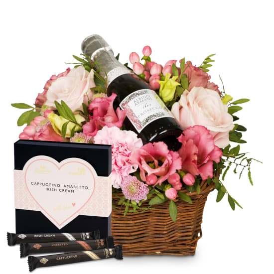 Flower arrangement «Flower Fairy» with Prosecco Albino Armani DOC (Minimum)