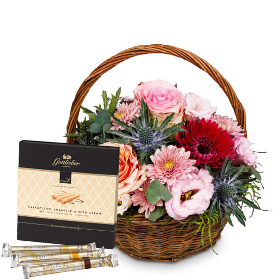 Romantic Flower Greeting with Gottlieber Happen «Special Edition for Giftblooms» (Minimum)