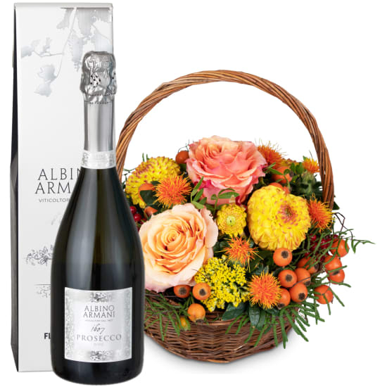 Indian Summer in a Basket with Prosecco Albino Armani DOC (Minimum)