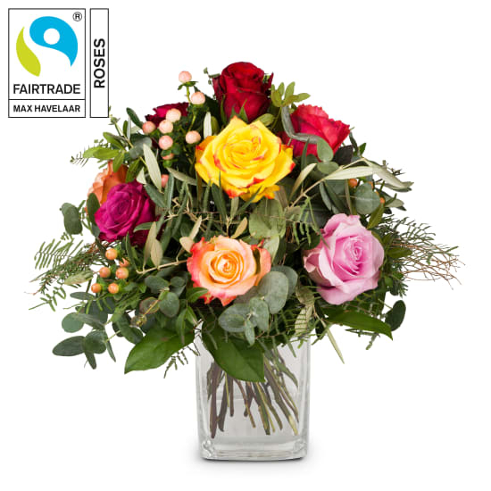 Bellissima with Fairtrade Max Havelaar-Roses (Minimum)