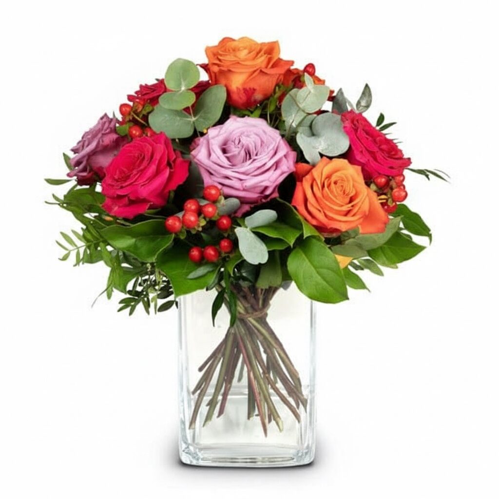 Flower bouquet «Color Dream» with Fairtrade Max Havelaar Roses (Minimum)