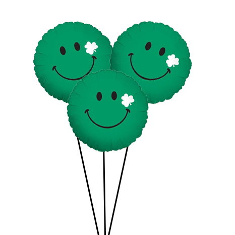 Smile with Shamrock 18 Inch Mylar balloon