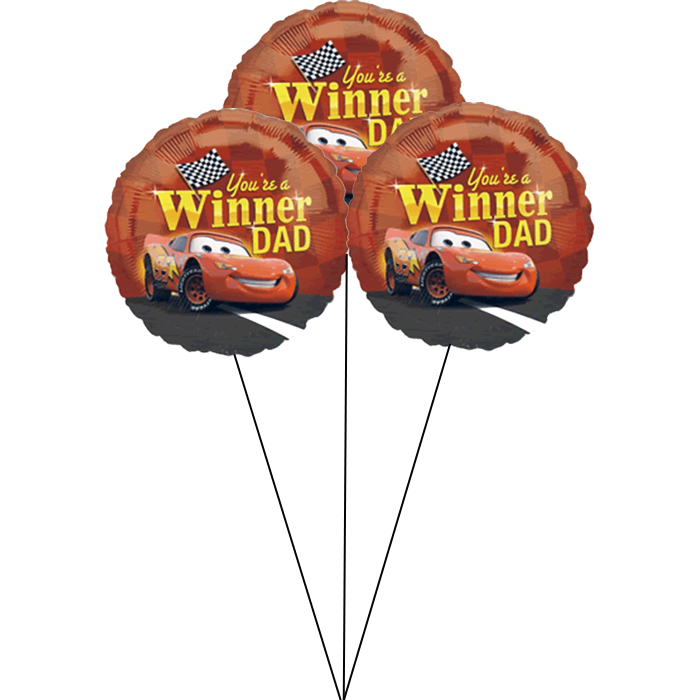 You're A Winner Dad - Cars Balloon