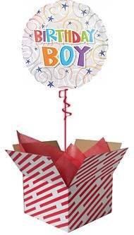 Birthday Boy Swirls Balloon