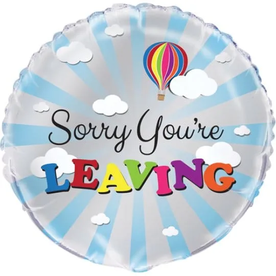 18 Inch Colourful Sorry You're Leaving Foil Balloon