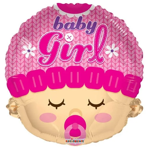 18 INCH BABY GIRL HEAD SHAPE FOIL BALLOON