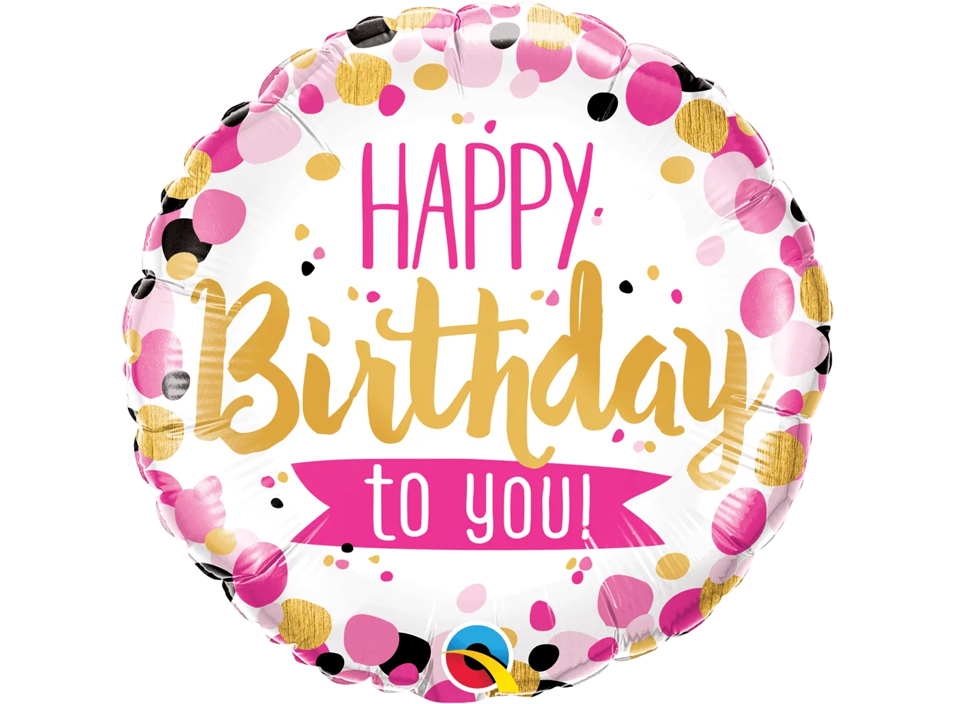 18 Inch happy Birthday To You Round Foil Balloon - Pink & gold