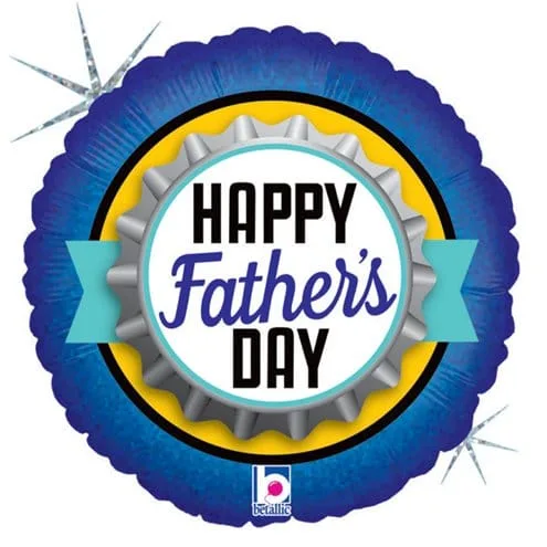 'happy Father's Day' Bottle Cap Balloon - 18" Foil
