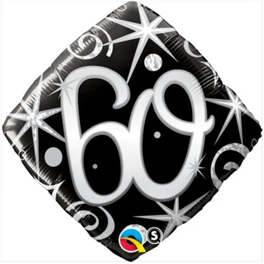 18 Inch Elegant Sparkles & Swirls 60 Foil Balloon