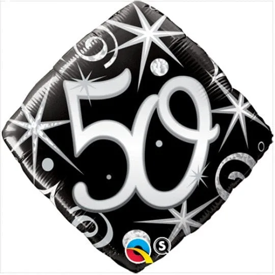 18 Inch Elegant Sparkles & Swirls 50 Foil Balloon