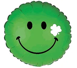 Smile with Shamrock 18" Mylar balloon