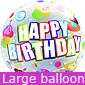 Large Birthday Colourful Cupcakes Balloon