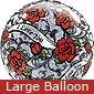 Large I love You Red roses Balloon