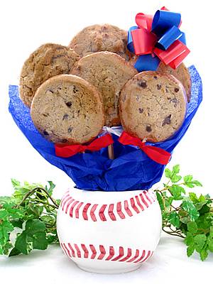 Gluten Free Baseball Cookie Gift Bouquet (1/2 Dozen)