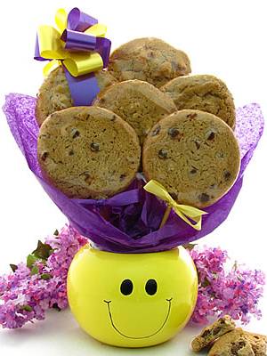 Smiley Face Gluten Free Cookie Planter (1/2 Dozen)