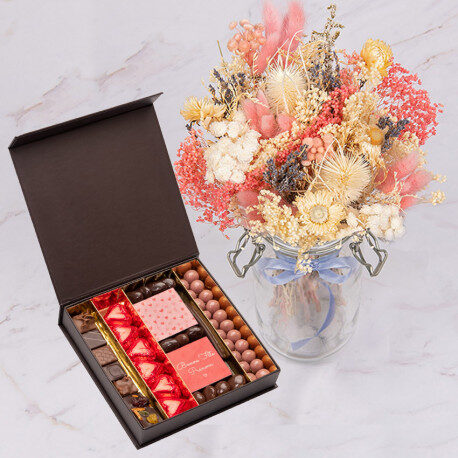 Flower Bouquet  And Chocolates