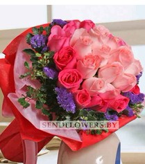 Bouquet of 33 Pink Roses