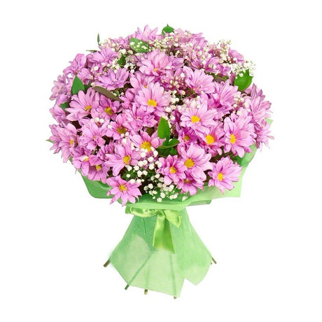 Bouquet of 11 pink chrysanthemums