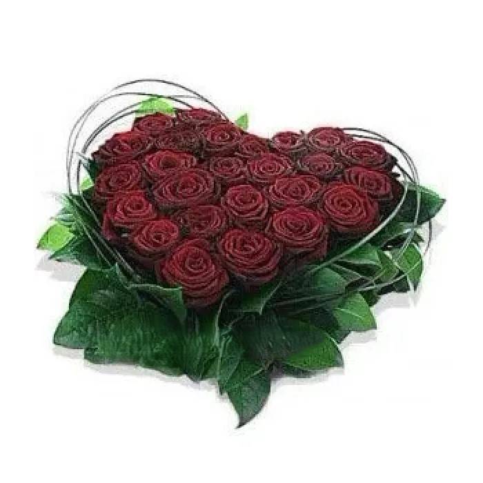 Heart-shaped Red Roses arrangement "Infinite Love"