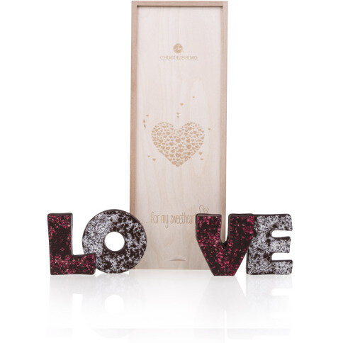 Dark chocolate letters - Love