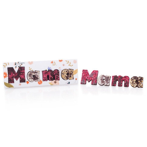 Dark chocolate letters - MAMA