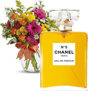 Chanel N5 Eau De Parfum + Flowers (Classic Composition)