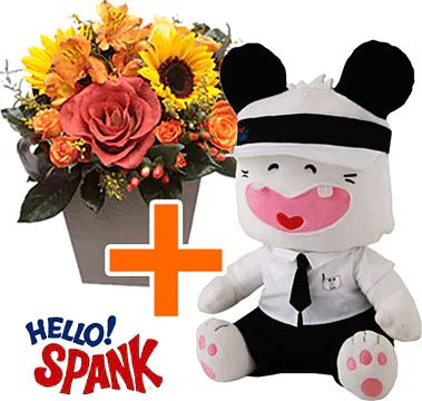 Hello Spank 30cm casual + Flowers (Classic Composition)