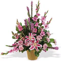 Funeral composition with lilies (Classic Composition)