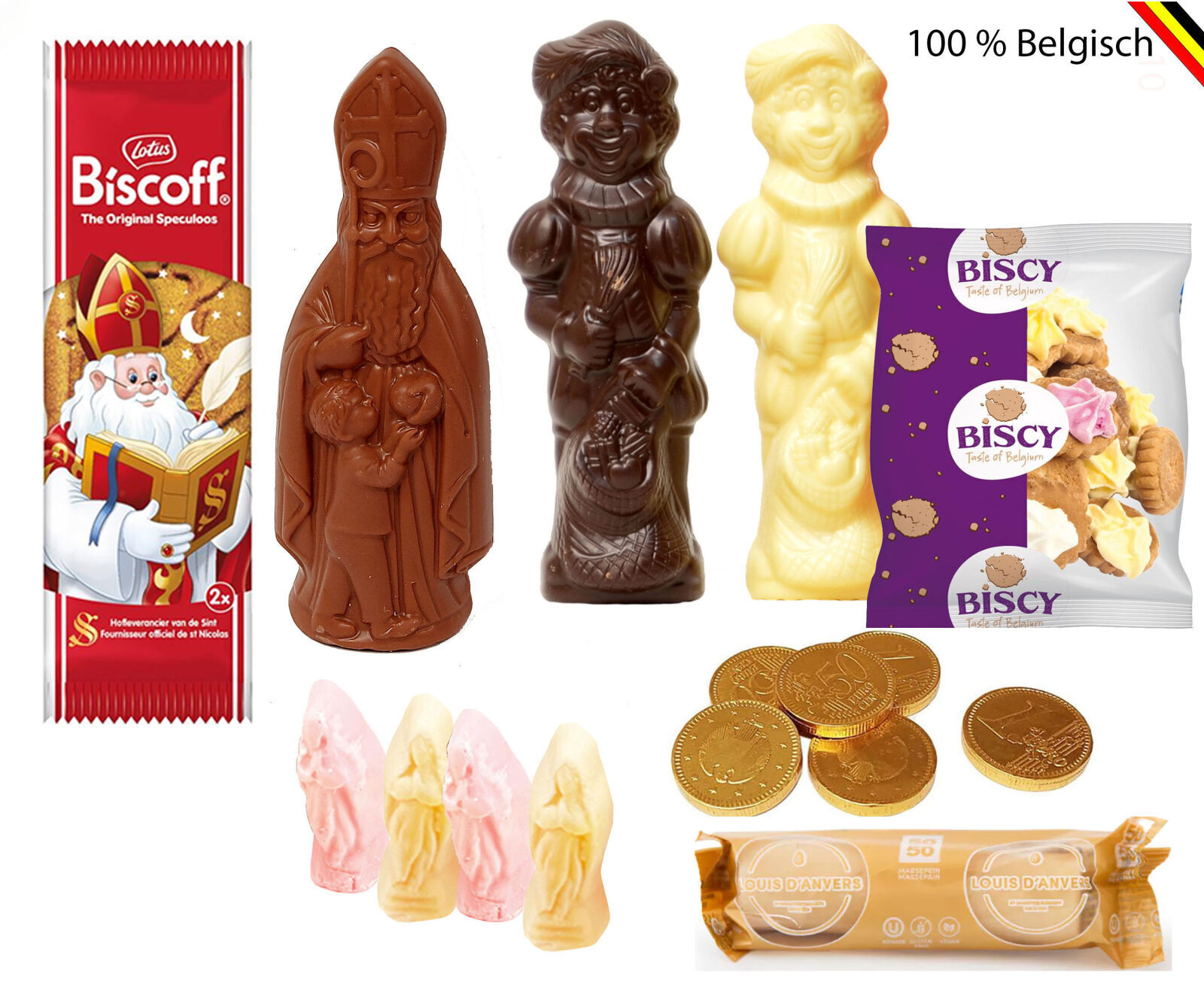 Huge three-coloured Saint Nicholas package with Saint candy 2024