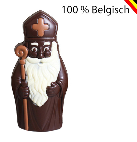Callebaut Dark Chocolate Saint Nicholas 18 cm with Glasses and Staff - Luxury Figure