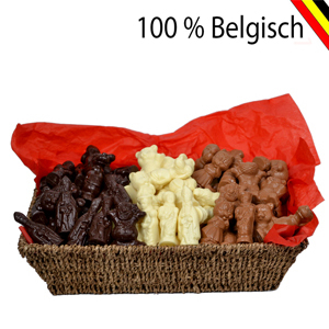 Sinterklaas hamper 1 kg with Callebaut chocolate figures