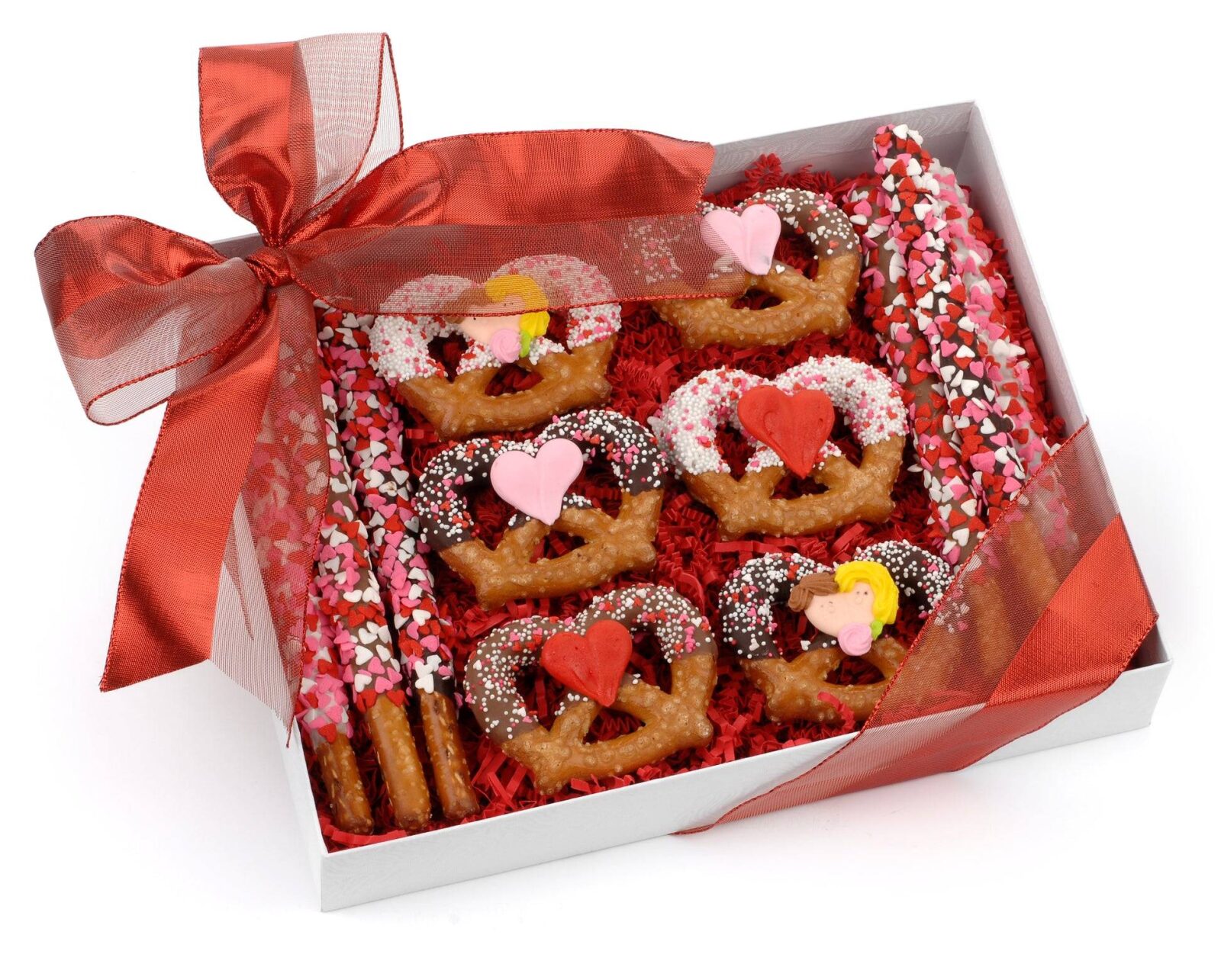 Romantic Pretzel Wands & Twists Gift Box of 12