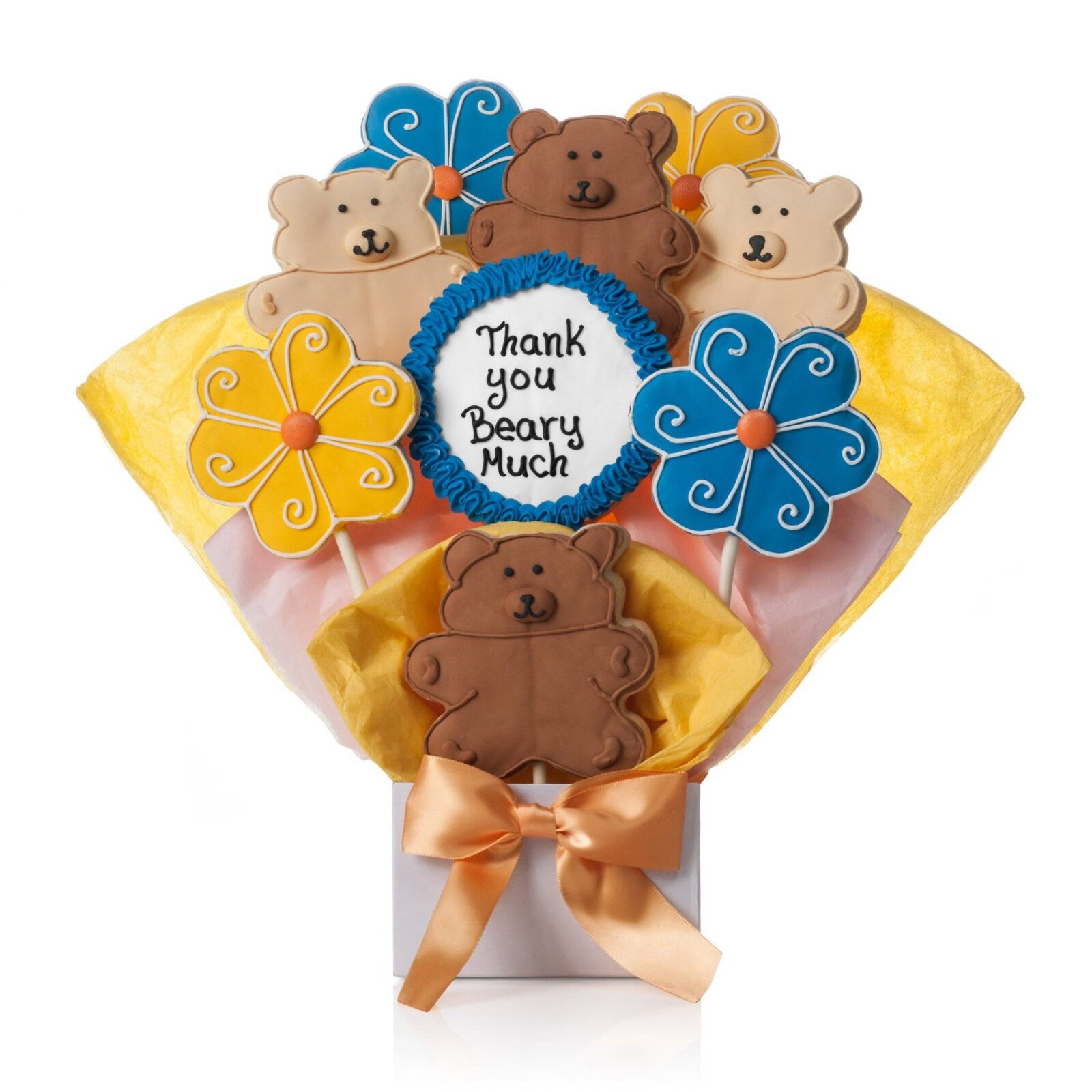 Thank You Beary Much Cookie Bouquet (5 Cookie Count)