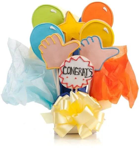 Congratulations Cookie Bouquet (5 Cookie Count)
