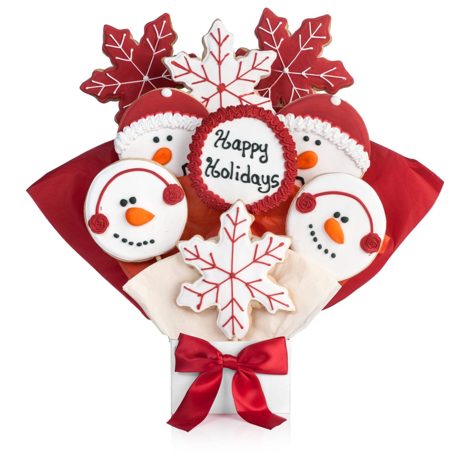 Happy Holidays Cookie Bouquet (5 Cookie Count)