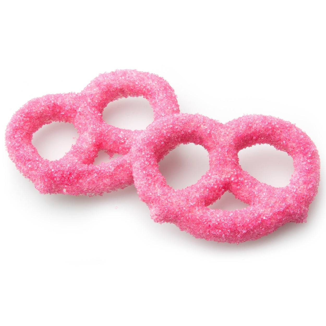 Chocolate Covered Pretzels with Pink Sugar Crystals - 96 Count