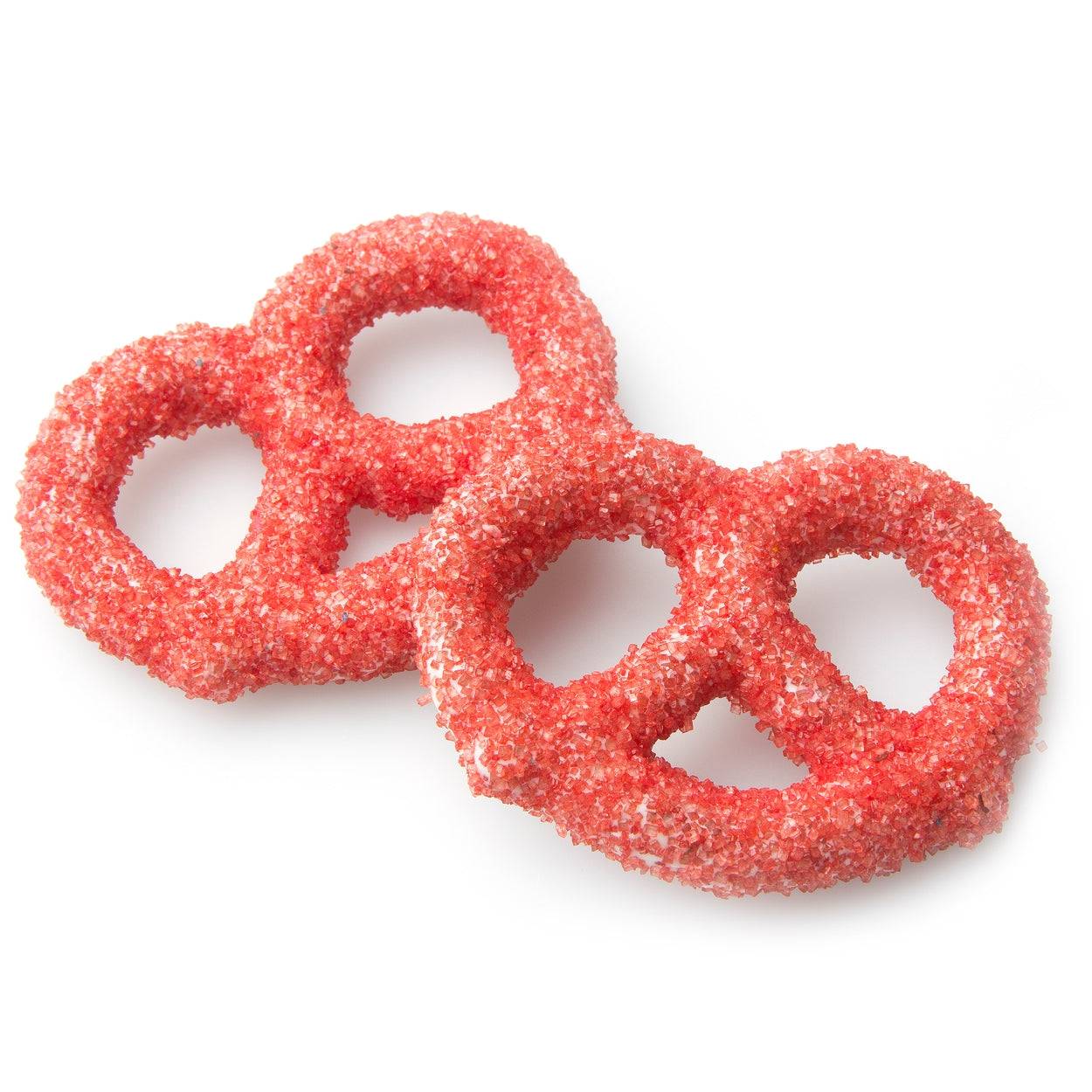 Chocolate Covered Pretzels with Red Sugar Crystals - 96 Count